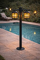 100 cm Çift Kollu Perge Direkli Bahçe Aydınlatma 