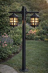 100 cm Çift Kollu Perge Direkli Bahçe Aydınlatma  - 3