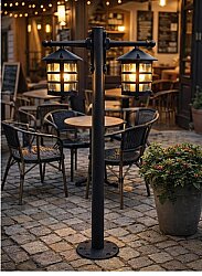 100 cm Çift Kollu Perge Direkli Bahçe Aydınlatma  - 4