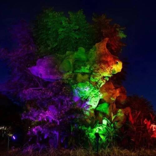 18W RGB Solar Güneş Enerjili Kazıklı Led Bahçe Aydınlatma Armatürü - 6