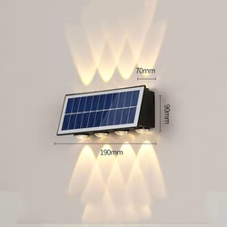 20 Watt Çift Taraflı Solar Led Bahçe Aplik Dış Mekan Günisigi - Thumbnail