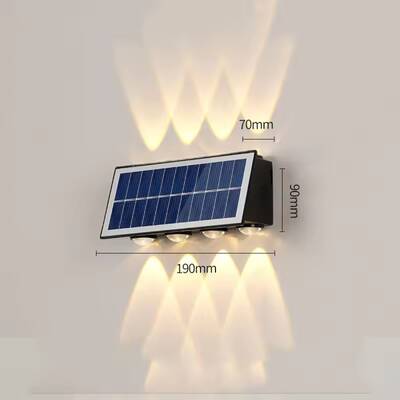 20 Watt Çift Taraflı Solar Led Bahçe Aplik Dış Mekan Günisigi