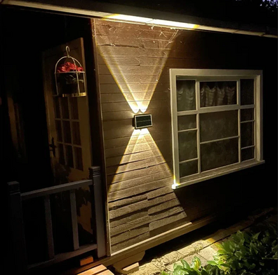 20 Watt Çift Taraflı Solar Led Bahçe Aplik Dış Mekan Günisigi
