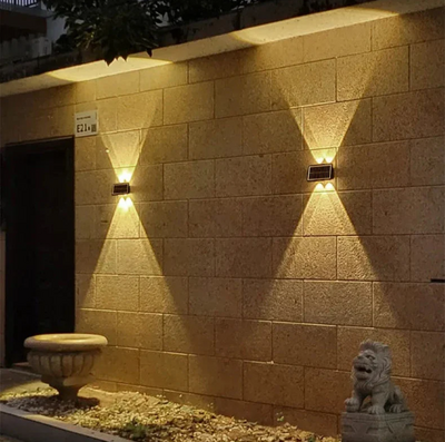 20 Watt Çift Taraflı Solar Led Bahçe Aplik Dış Mekan Günisigi