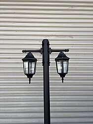 200 cm Çift Kollu Altıgen Direkli Bahçe Yol Aydınlatma Armatürü - 3