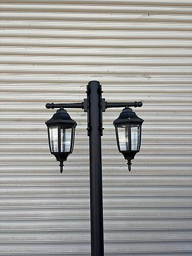 200 cm Çift Kollu Altıgen Direkli Bahçe Yol Aydınlatma Armatürü - 3