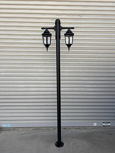 200 cm Çift Kollu Altıgen Direkli Bahçe Yol Aydınlatma Armatürü - 2