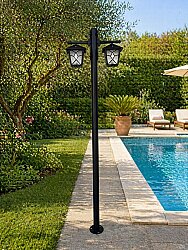 200 cm Çift Kollu Aşiyan Direkli Bahçe Yol Aydınlatma Armatürü - 5