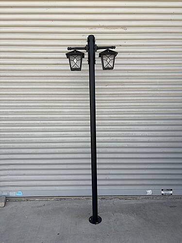 200 cm Çift Kollu Aşiyan Direkli Bahçe Yol Aydınlatma Armatürü - 2