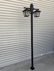 200 cm Çift Kollu Aşiyan Direkli Bahçe Yol Aydınlatma Armatürü - 7