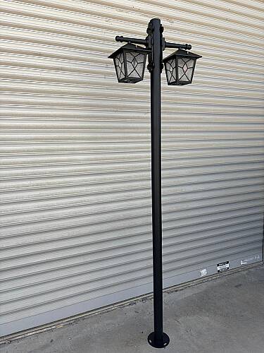 200 cm Çift Kollu Aşiyan Direkli Bahçe Yol Aydınlatma Armatürü - 7