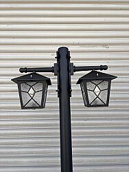 200 cm Çift Kollu Aşiyan Direkli Bahçe Yol Aydınlatma Armatürü - 3