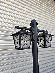 200 cm Çift Kollu Aşiyan Direkli Bahçe Yol Aydınlatma Armatürü - 4