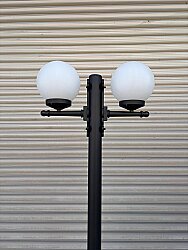 200 cm Çift Kollu Glop Direkli Bahçe Yol Aydınlatma Armatürü  - 3