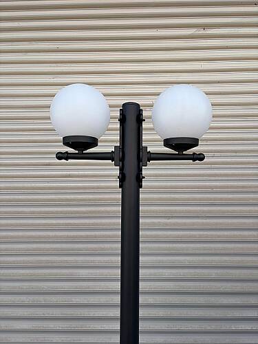 200 cm Çift Kollu Glop Direkli Bahçe Yol Aydınlatma Armatürü  - 3