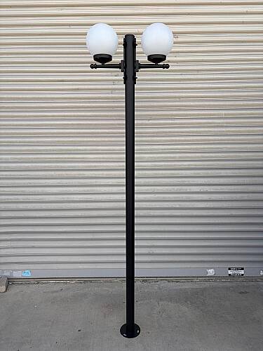 200 cm Çift Kollu Glop Direkli Bahçe Yol Aydınlatma Armatürü  - 2