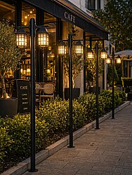 200 cm Çift Kollu Kafesli Direkli Bahçe Yol Aydınlatma Armatürü - 5