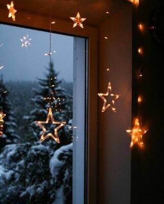 Dekoratif 2x1 Metre Animasyonlu Yıldızlı Saçak İp Perde Led Işık Aydınlatma GÜNIŞIĞI