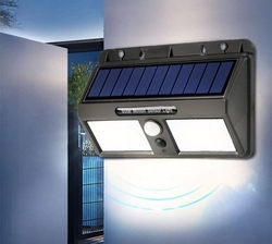 Lambax - 30W Sensörlü Işık Solar Bahçe Aydınlatma Aplik Beyaz