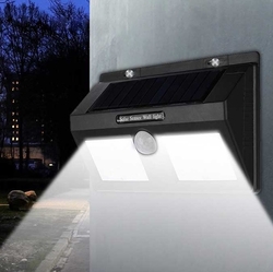 30W Sensörlü Işık Solar Bahçe Aydınlatma Aplik Beyaz - Thumbnail