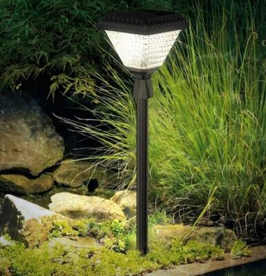 30W Solar Led Çim Direği Beyaz Işık