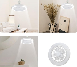 42W Fanlı Kumandalı Led Ampul Vantilatör - Thumbnail