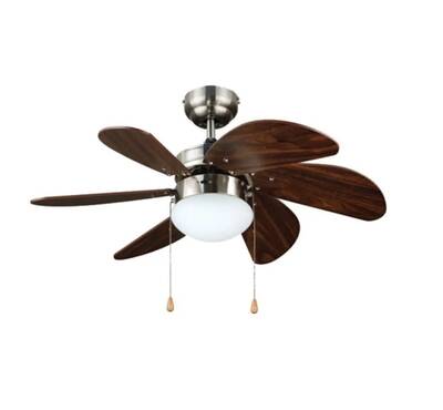 60 Watt Ahşap Kanatlı Avizeli Tavan Vantilatörü