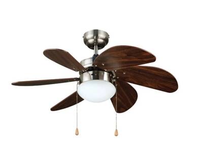 60 Watt Ahşap Kanatlı Avizeli Tavan Vantilatörü
