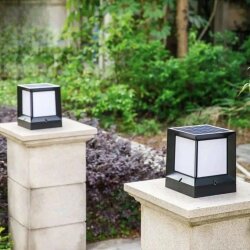 60 Watt Solar Güneş Enerjili Set Üstü Bahçe Aydınlatma Küp Beyaz Işık - 2