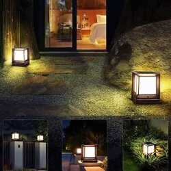 60 Watt Solar Güneş Enerjili Set Üstü Bahçe Aydınlatma Küp Beyaz Işık - 4