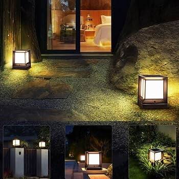 60 Watt Solar Güneş Enerjili Set Üstü Bahçe Aydınlatma Küp Beyaz Işık - 4