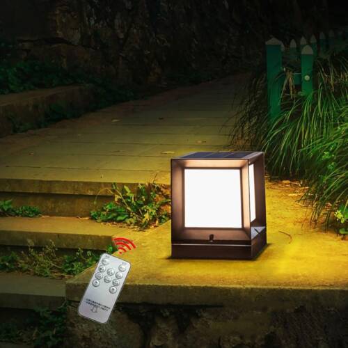 60 Watt Solar Güneş Enerjili Set Üstü Bahçe Aydınlatma Küp Beyaz Işık - 1