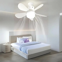 62W Fanlı Kumandalı Led Ampul Vantilatör - Thumbnail