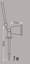 7W Kazıklı Solar Güneş Enerjili Bahçe Armatürü - Thumbnail