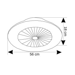 8 Pervaneli Led Tavan Armatürü  - 4