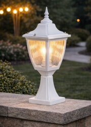 Altıgen Set Üstü Fener Bahçe Aydınlatma Armatürü Beyaz