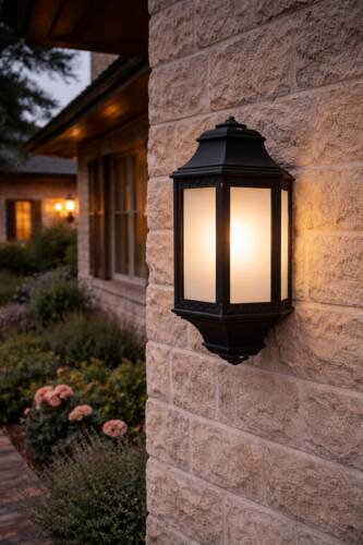 Antik Fener Bahçe Duvar Armatürü - 1