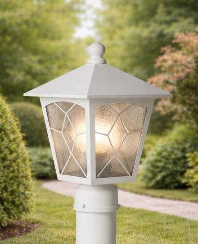 Aşiyan Direk Üstü Fener Bahçe Aydınlatma Armatürü Beyaz - 1