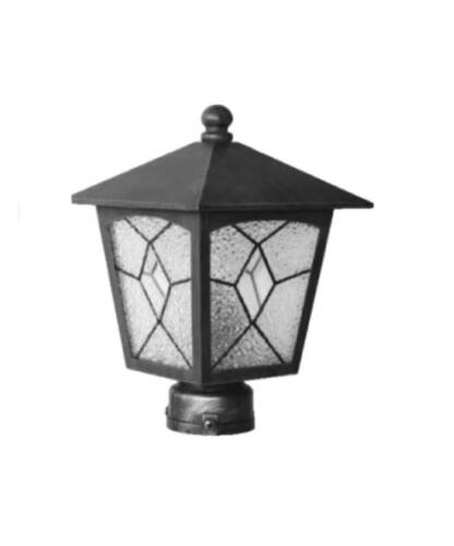 Aşiyan Direk Üstü Fener Bahçe Aydınlatma Armatürü Siyah - 2