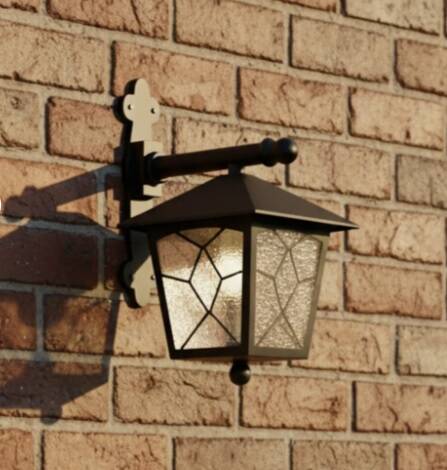 Aşiyan Konsollu Fener Bahçe Aydınlatma Armatürü Siyah - 1