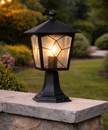 Aşiyan Set Üstü Fener Bahçe Aydınlatma Armatürü Siyah - 1