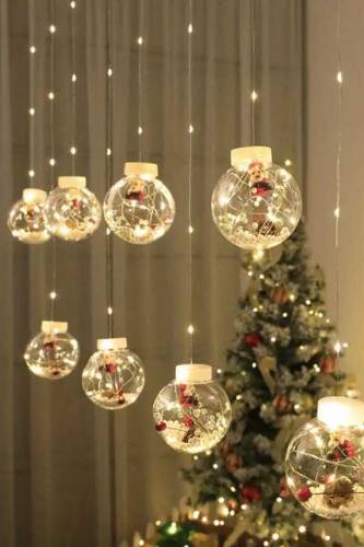 Dekoratif 3 Metre Kartopu Yılbaşı Saçak Led Işık Yılbaşı Süs Aydınlatma - 2