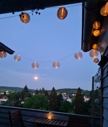 Dekoratif Solar Güneş Enerjili Fener Led Işık Zinciri  - 5