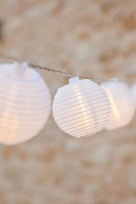 Dekoratif Solar Güneş Enerjili Fener Led Işık Zinciri  - 1