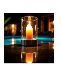 Dimmerli Alev Efektli Masa Lambası Dekoratif Mum - Thumbnail