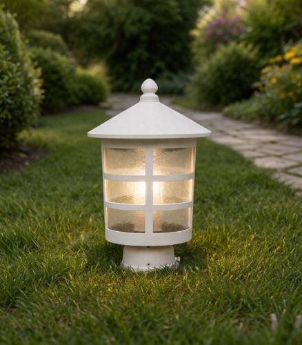 Direk Üstü Perge Fener Bahçe Aydınlatma Armatürü Beyaz - 1