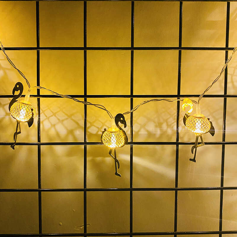 Dekoratif Pilli Flamingo İp Led Işık - Yılbaşı Süs İp Led Işık
