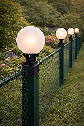 Panel Çim Çit Kare Tabanlı Glop Direk Üstü Bahçe Armatürü - 1