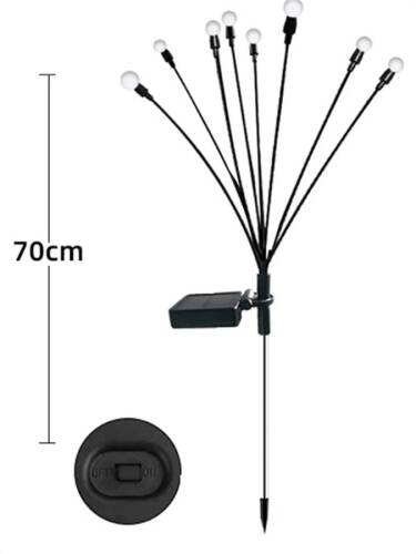 Güneş Enerjili Solar Dekoratif Ateş Böceği Topları 2 Adet - 5
