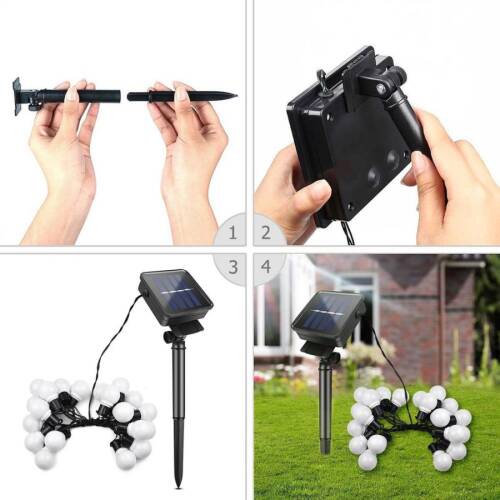 Güneş Enerjili Solar Dekoratif Top Led 6 Metre - 2